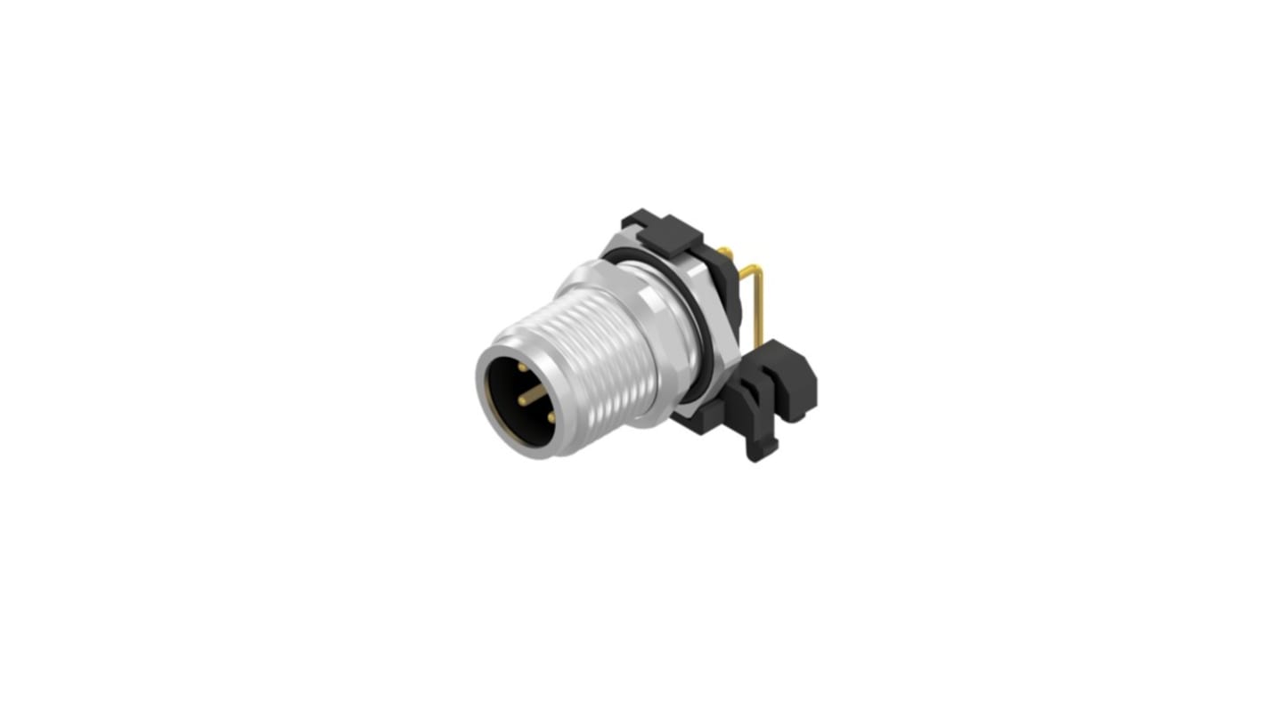 CONEC Circular Connector, 4 Contacts, Panel Mount, M12 Connector, Male, IP67, 43 Series