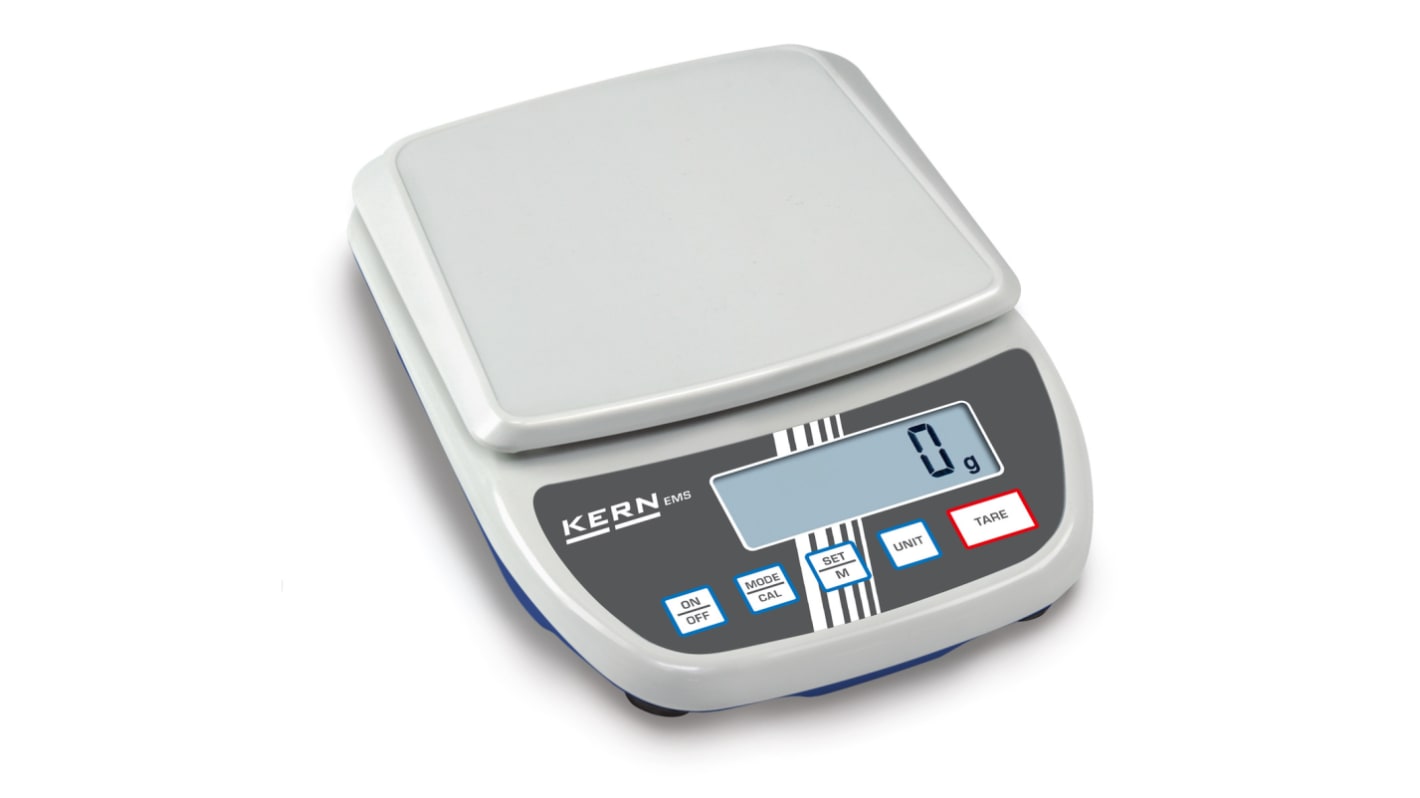 Kern EMS 12K1 Precision Balance Weighing Scale, 12kg Weight Capacity, With DKD Calibration