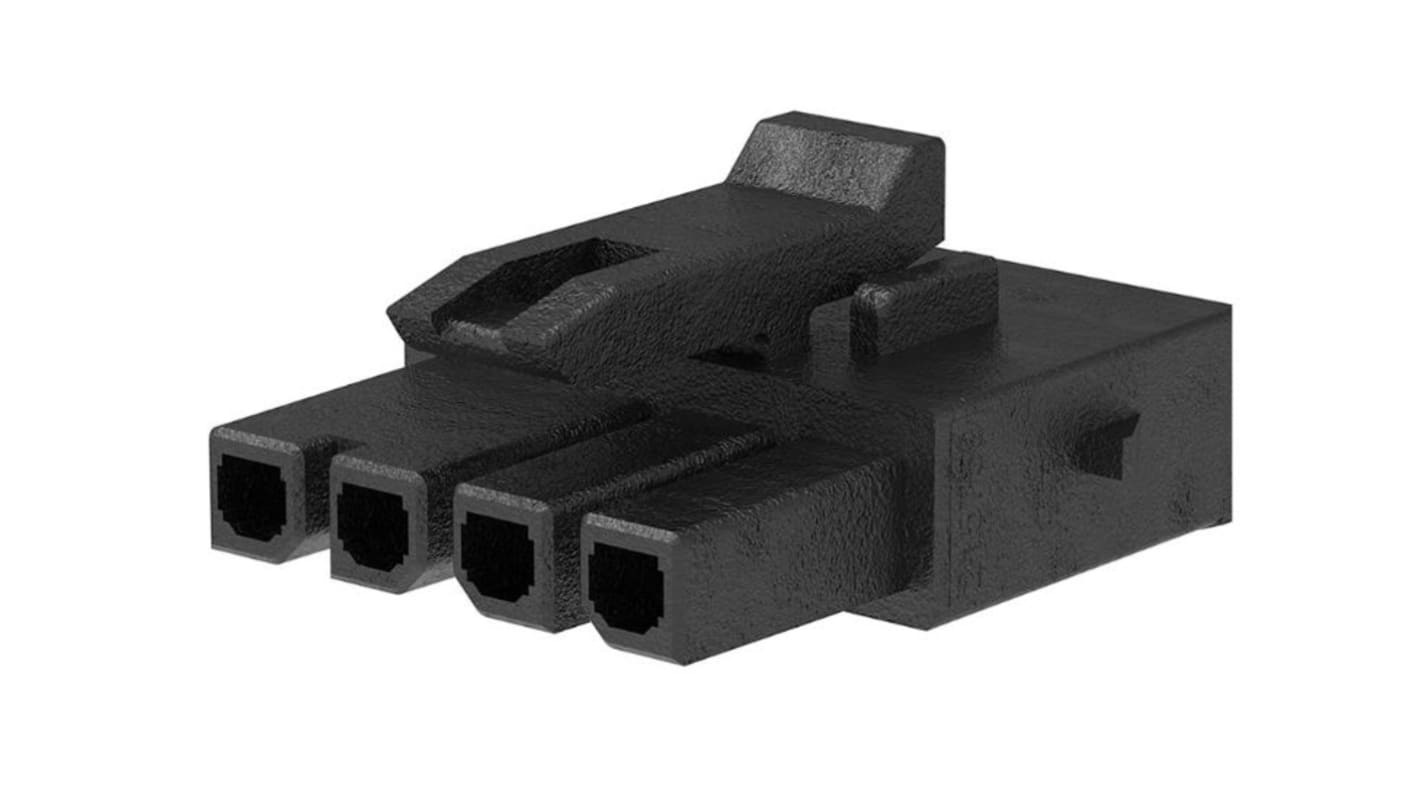 Boîtier de connecteur à sertir Clip isolé, 4 contacts 1 rang , pas 3mm, Horizontal, série 215759-1004