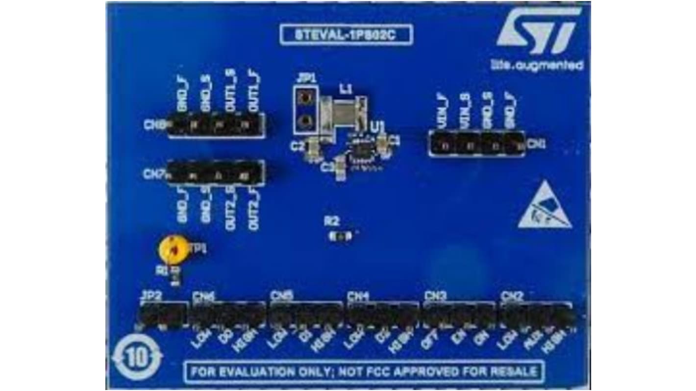STマイクロ,  電源IC 開発キット, 評価ボード, ステップダウンコンバータ, AUX スイッチ 用, STEVAL-1PS02D
