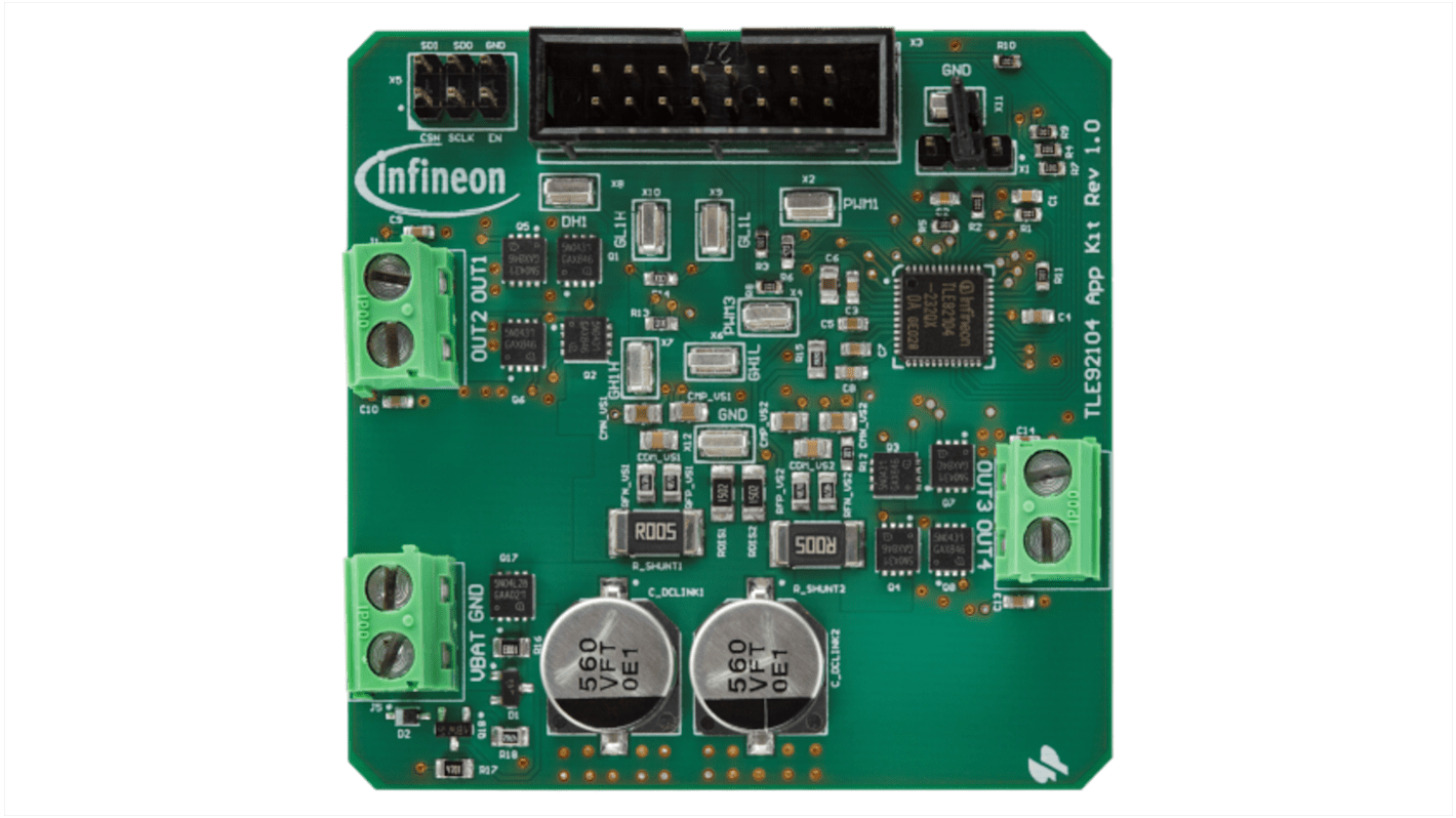 Infineon TLE92104-232QX Evaluierungsplatine, Evaluation board for Multi MOSFET Driver IC TLE92104-131QX/TLE9210-232QX