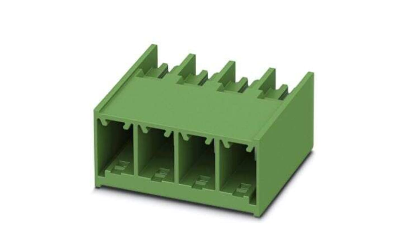 Bloque de terminal PCB Macho Phoenix Contact de 4 vías, paso 7.62mm, montaje De inserción