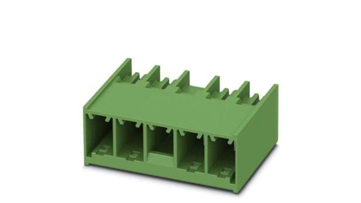 Bloque de terminal PCB Macho Phoenix Contact de 5 vías, paso 7.62mm, montaje De inserción