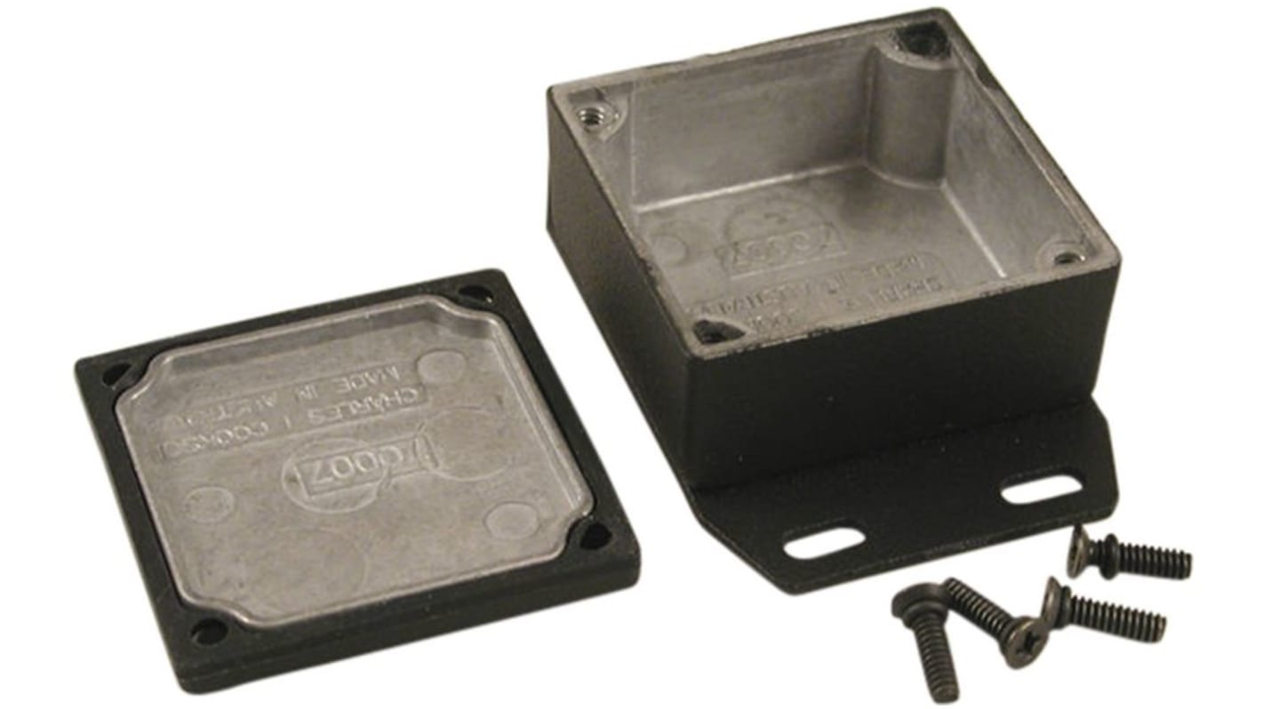 Hammond 1590 Series Die Cast Aluminium Enclosure, IP65, Flanged, 25 x 51 x 51mm