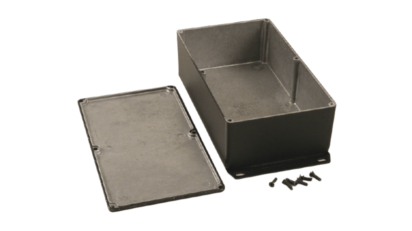 Hammond 压铸铝屏蔽外壳, IP65, 带法兰, 63 x 112 x 192mm, 1590系列