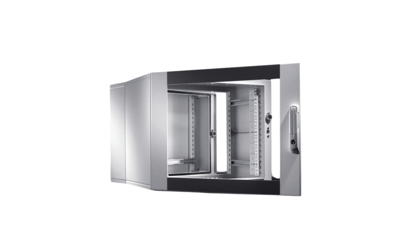 Rittal 透明门壁挂式外壳, 钢主体, RAL7035, IP55, 612 mm高x600 mm宽x473mm深, EL系列