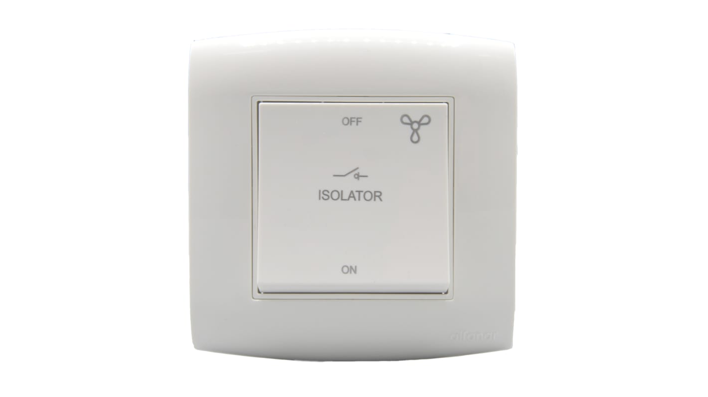 Interrruptor, Blanco, Montaje Pared, IP2X, Contactum ALF4713WHW
