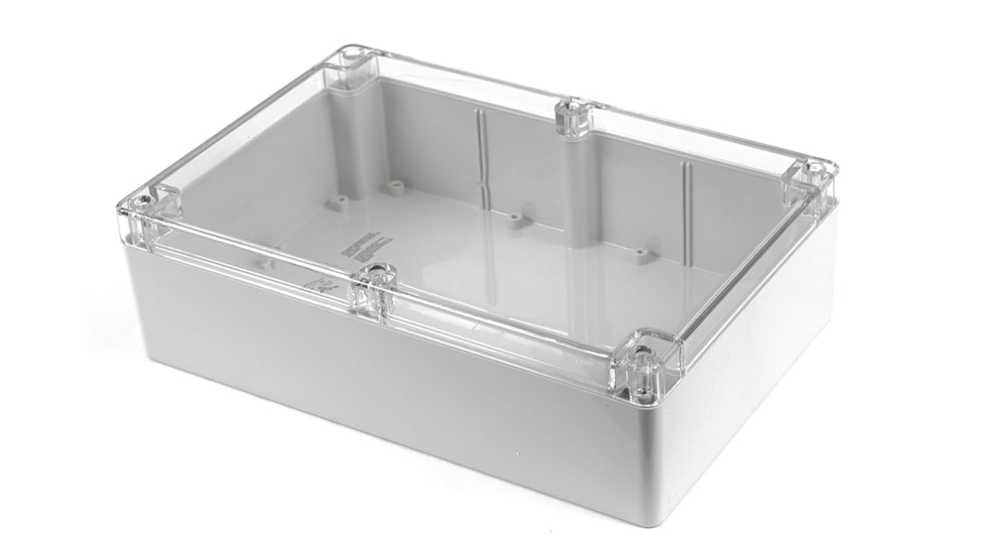 Boîtier Hammond 1554 en Polycarbonate, 11.8 x 7.8 x 3.54pouce, Gris clair IP68