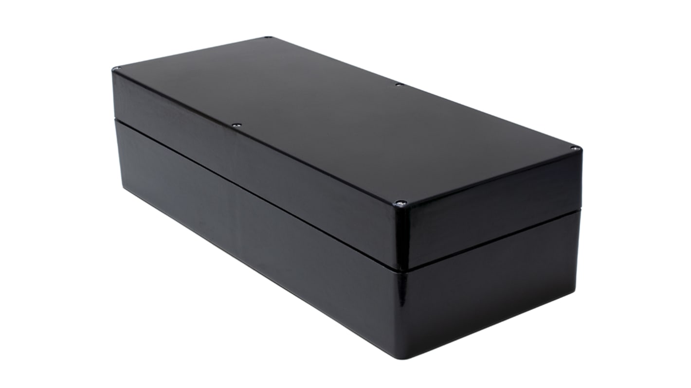 Hammond 1590ZGRPBK Series Black Fibreglass Reinforced Polyester Enclosure, IP66, 600 x 250 x 161mm