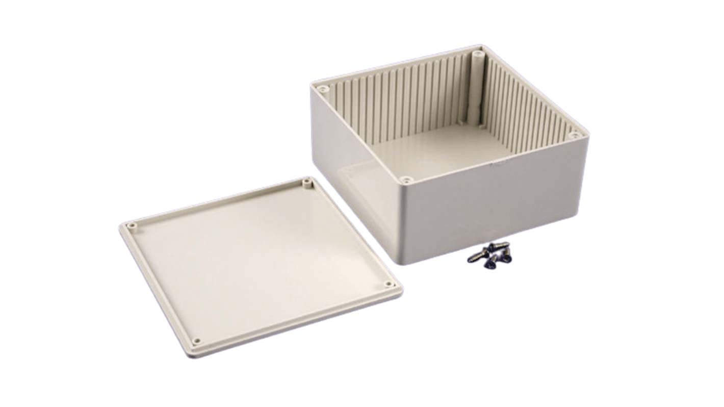 Hammond 1591 Series Grey ABS Enclosure, IP54, Grey Lid, 119 x 119 x 56mm