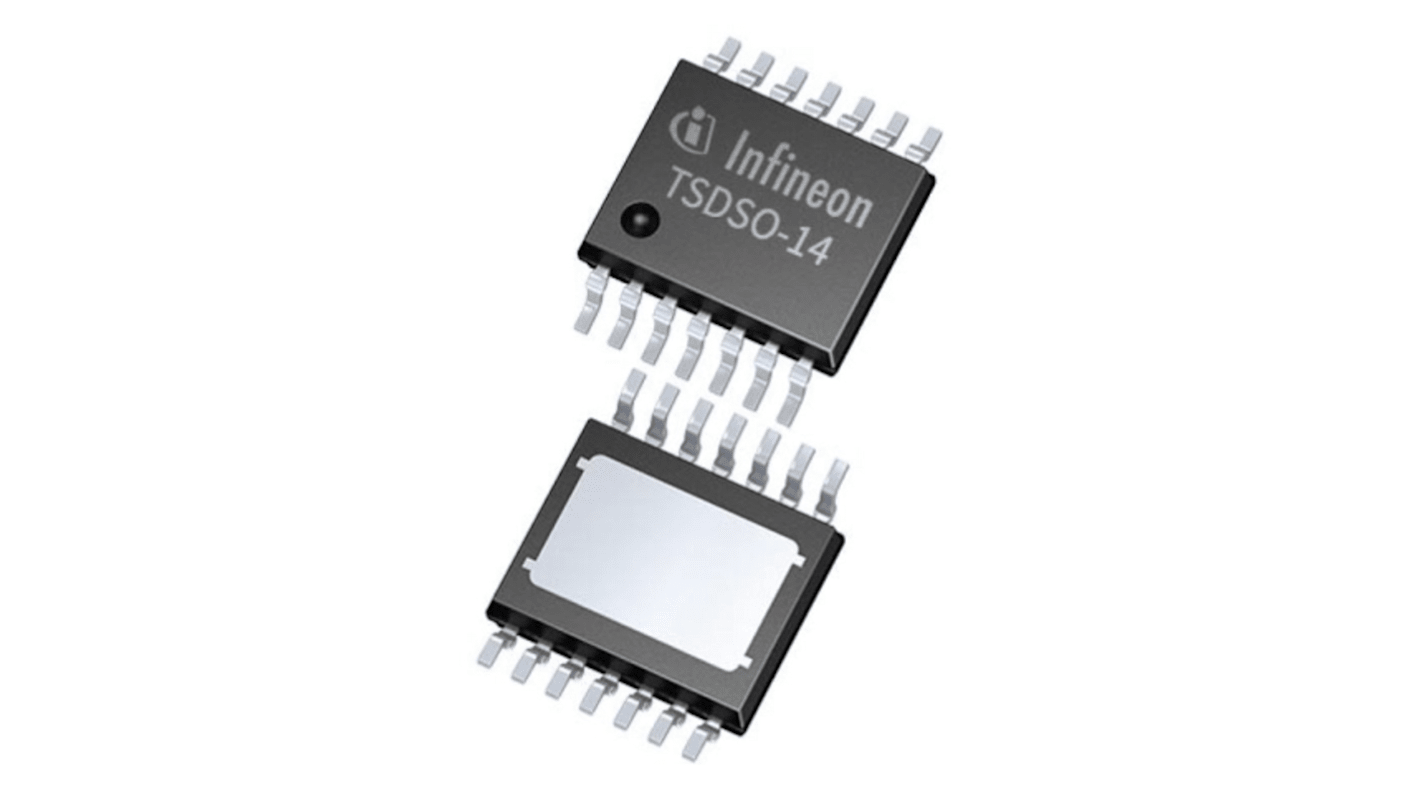 Switch di alimentazione CI Infineon High side, 4 canali, PG-TSDSO-14, 14 pin, 45 V, 0.0068A, 260MΩ