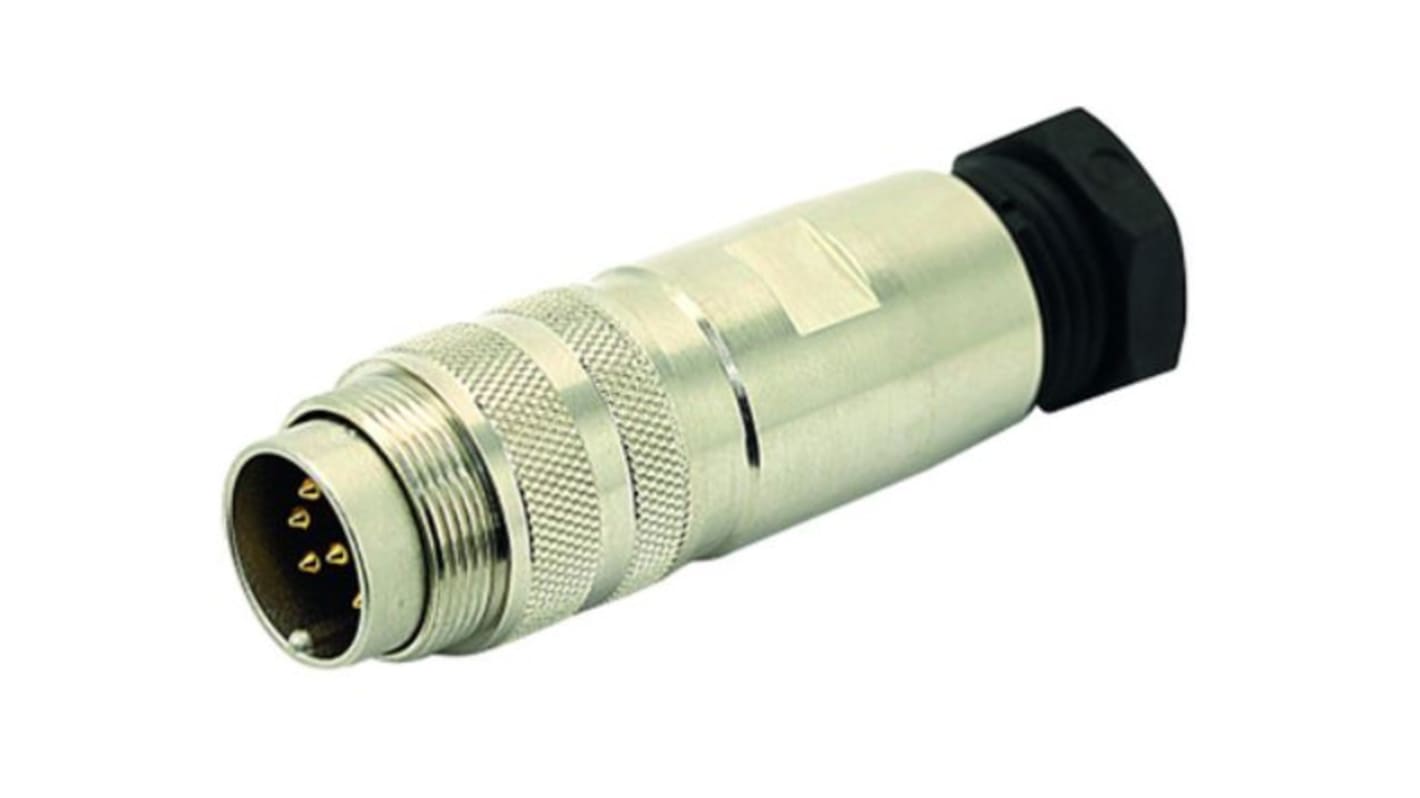 Connettore DIN Amphenol Industrial, serie C091, 6 poli, Maschio, IP67, 7A, 300 V, DIN EN 61076-2-106
