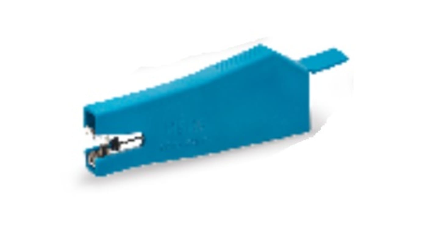 Sato Parts Crocodile Clip, Copper Alloy Contact, 5A, Blue