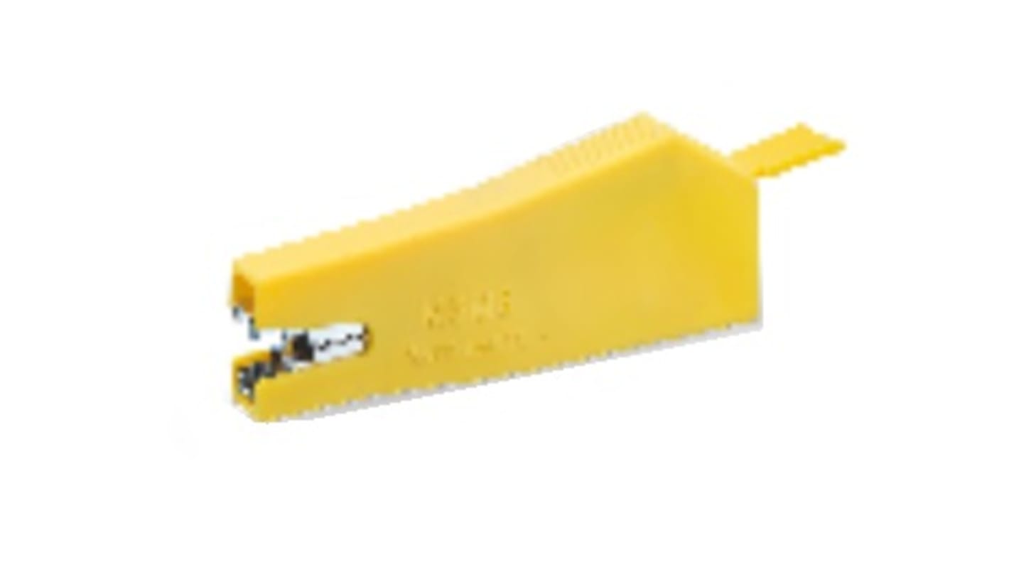 Sato Parts Crocodile Clip, Copper Alloy Contact, 5A, Yellow