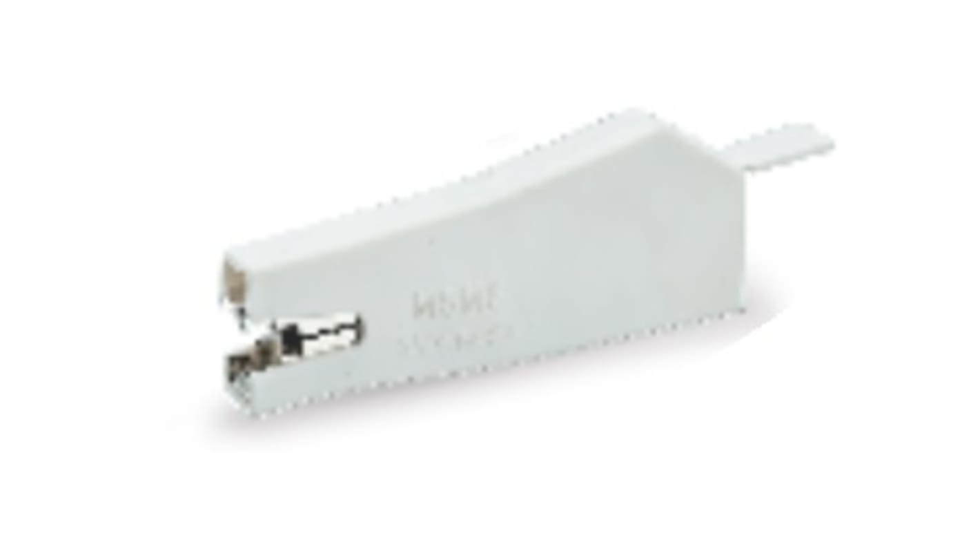 Sato Parts Crocodile Clip, Copper Alloy Contact, 5A, White