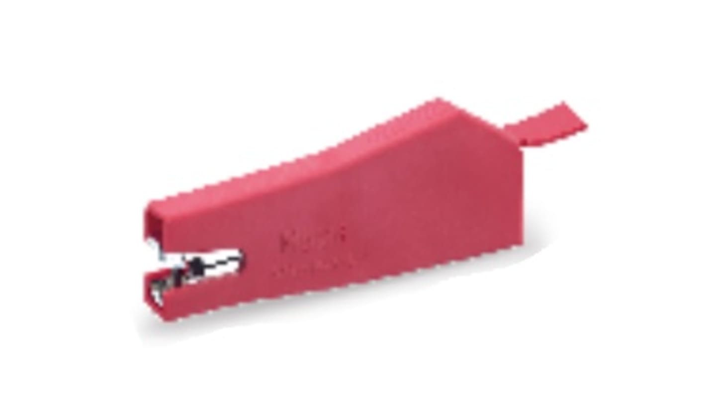 Sato Parts Crocodile Clip, Copper Alloy Contact, 20A, Red