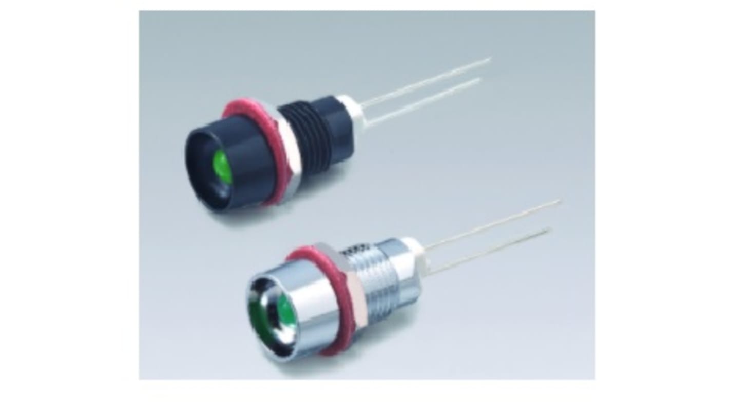 サトーパーツ 表示灯, 3 → 24V dc, 緑, 実装ホールサイズ:10mm