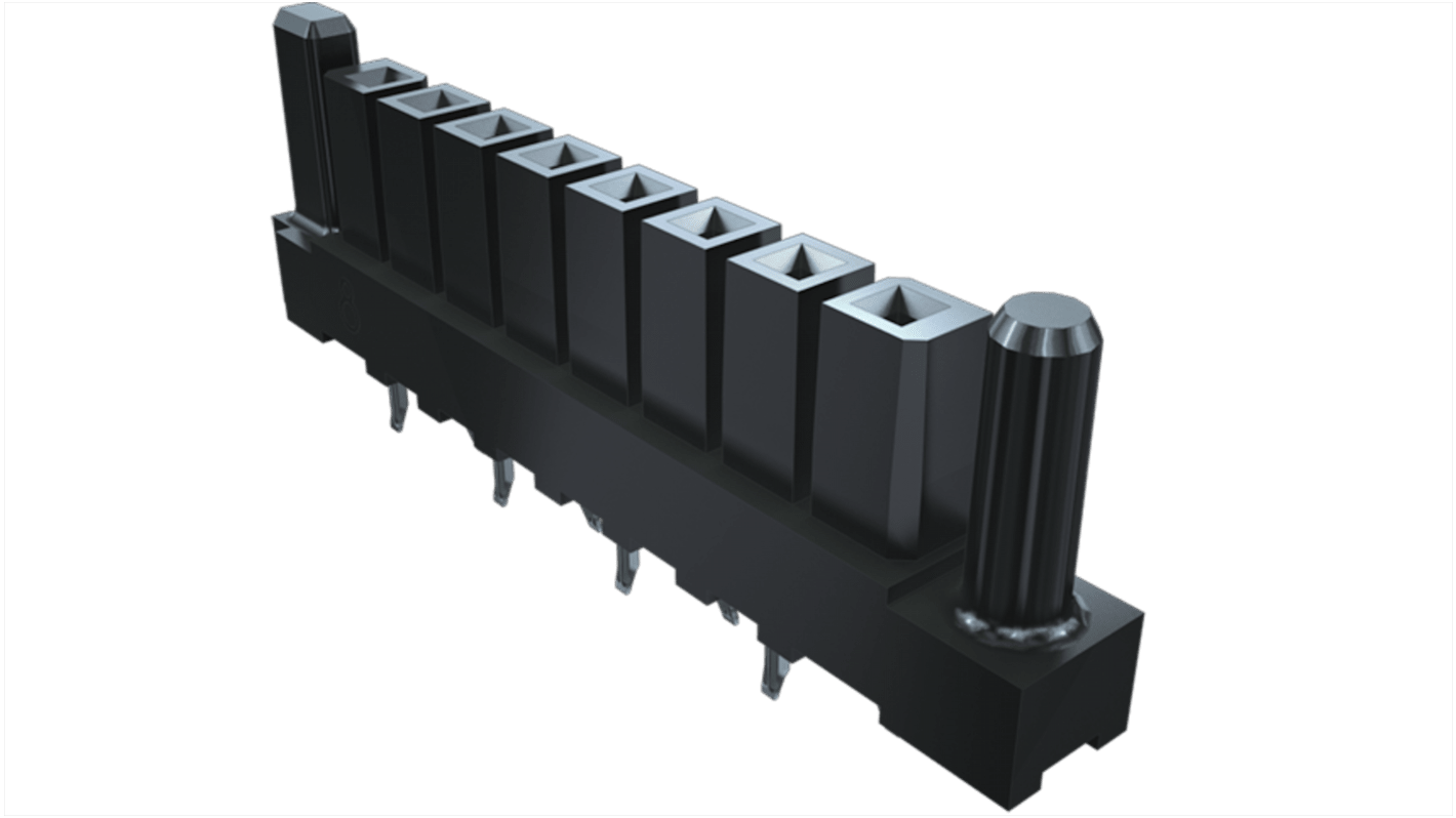 Samtec IPBS Series Straight Through Hole Mount PCB Socket, 2-Contact, 1-Row, 4.191mm Pitch, Solder Termination