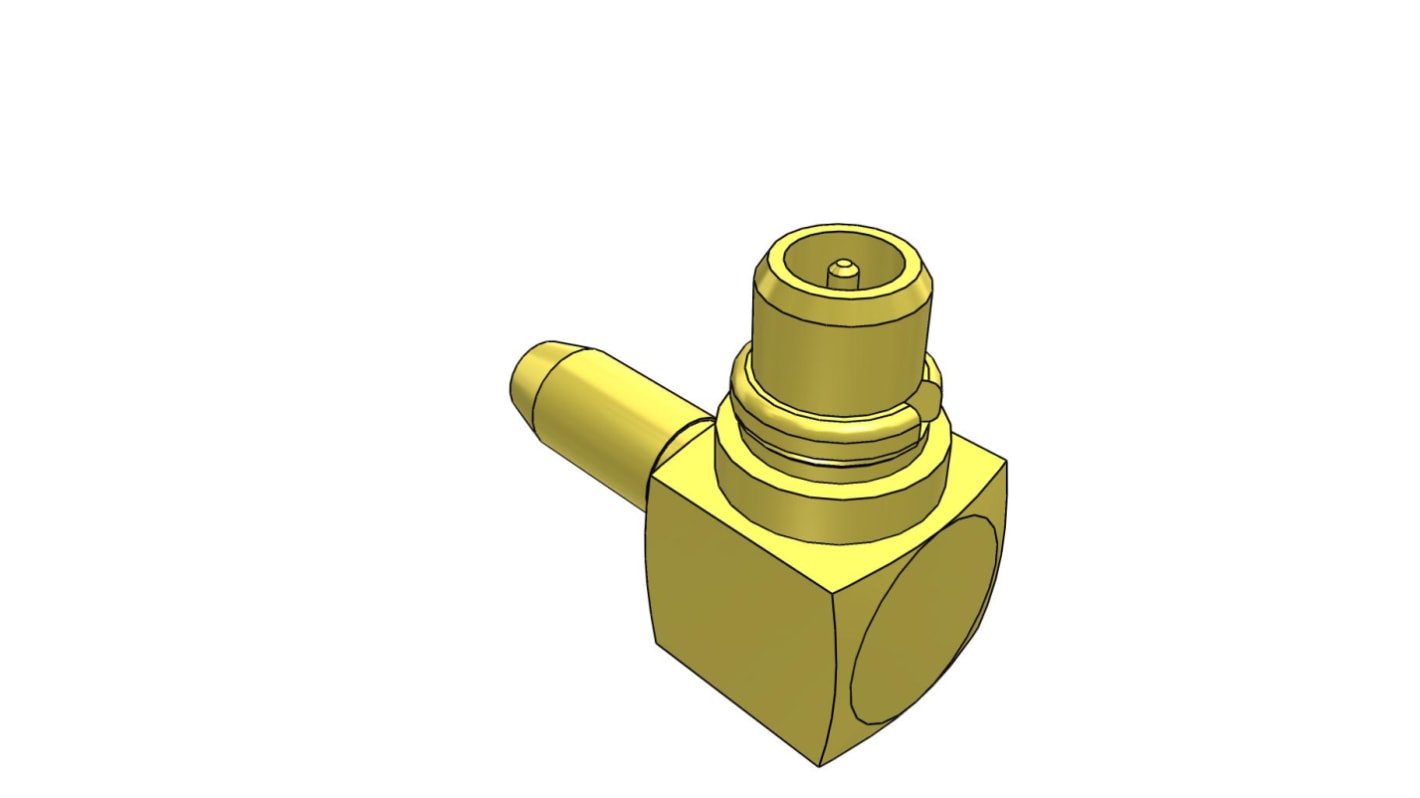 Samtec MMCX Series, Jack PCB Mount MMCX Connector, 50Ω, Edge Mount Termination, Right Angle Body