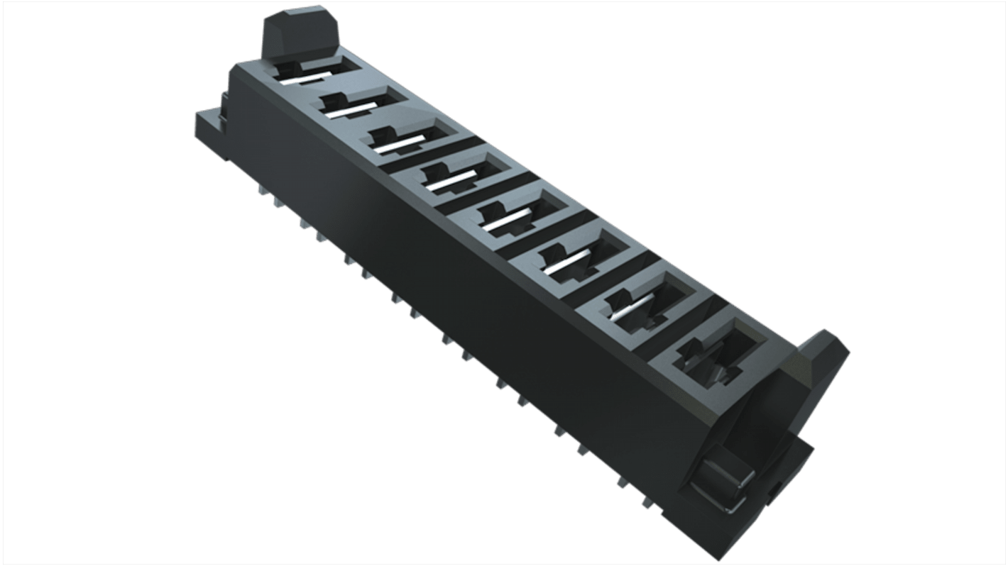 Samtec MPS Series Vertical Through Hole Mount PCB Socket, 3-Contact, 1-Row, 5mm Pitch, Solder Termination