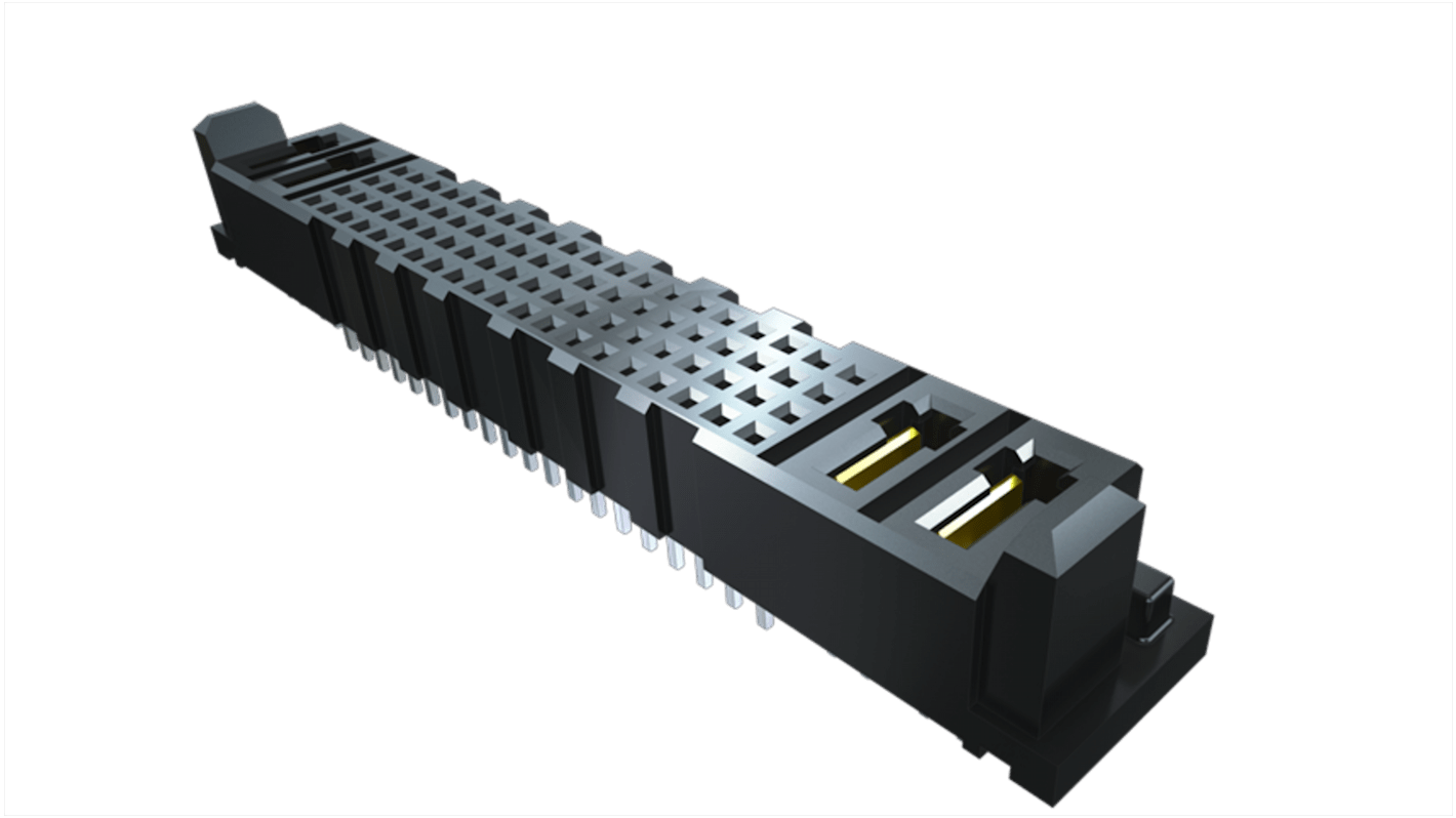 Samtec MPSC Series Vertical Through Hole Mount PCB Socket, 20-Contact, 4-Row, 5mm Pitch, Solder Termination