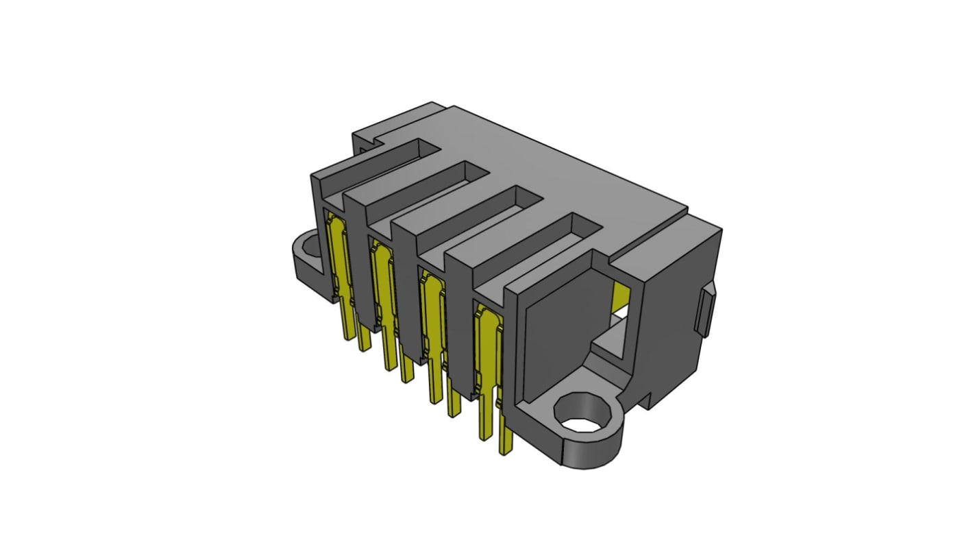 Samtec MPT Series Right Angle PCB Header, 4 Contact(s), 5.0mm Pitch, 1 Row(s), Shrouded