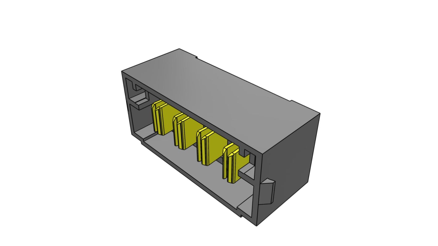 Samtec MPT Series Vertical PCB Header, 4 Contact(s), 5.0mm Pitch, 1 Row(s), Shrouded