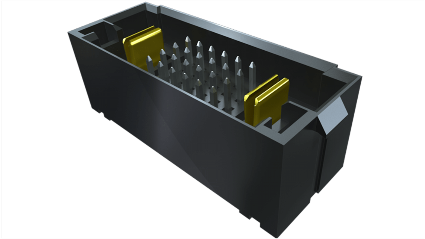 Samtec ライトアングル 基板接続用ピンヘッダ 20極 5.0mm 4列