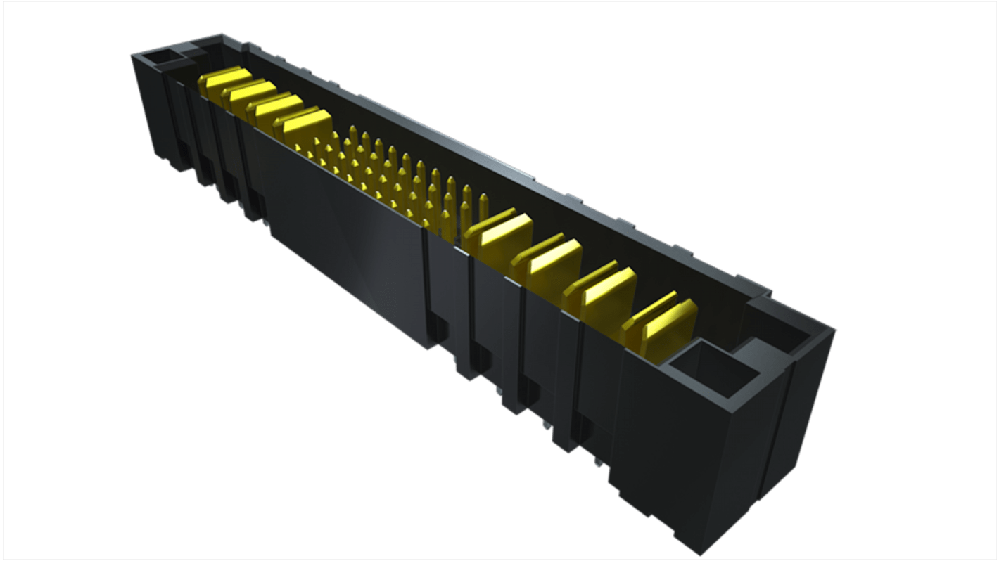 Samtec PETC Series Vertical PCB Header, 42 Contact(s), 2.54mm Pitch, 2 Row(s), Shrouded