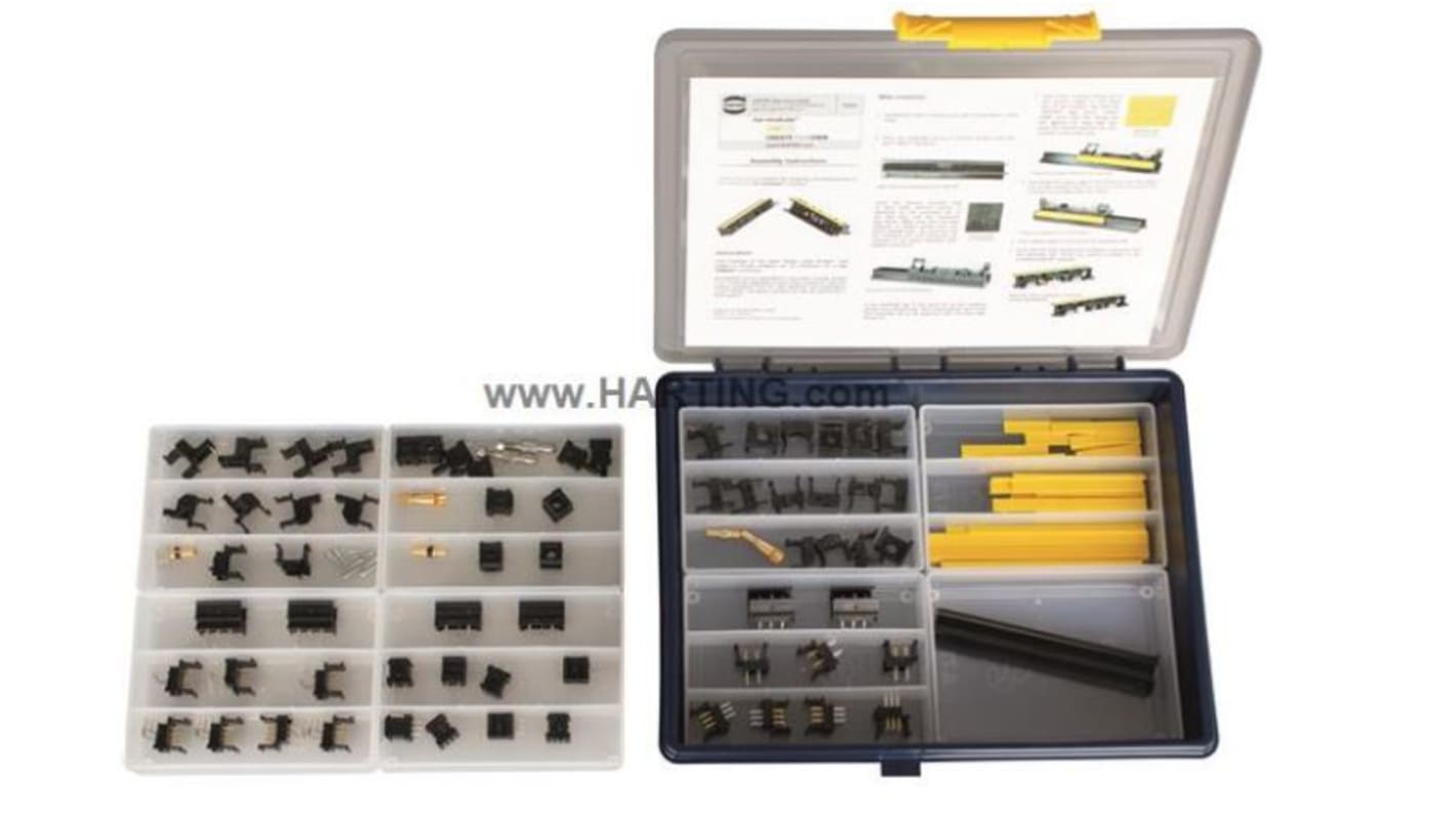 HARTING har-modular® Connector Kit Containing 2 → 4 of All Available Modules, Assembly Aid, Assembly