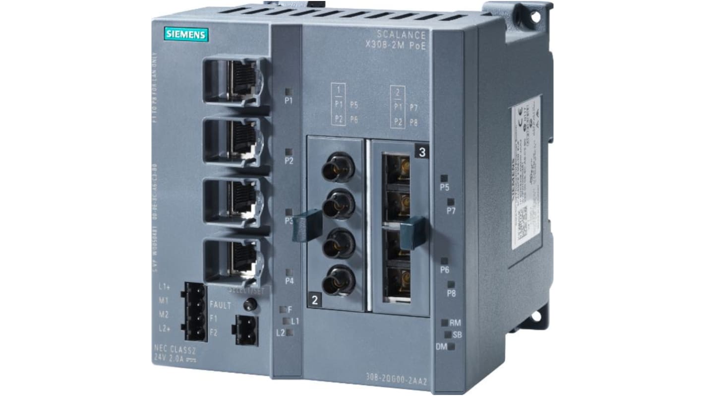 Siemens 6GK5308-2QG10-2AA2 Ethernet-Switch 8-Port Verwaltet