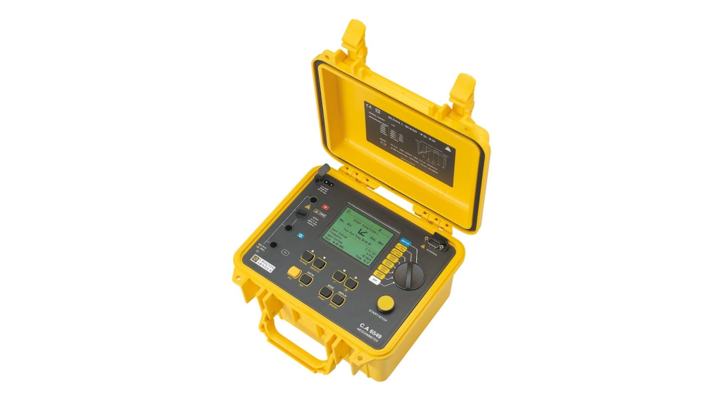 Chauvin Arnoux CA 6549 Insulation Tester, 40V Min, 5100V Max, 10TΩ Max, CAT I 2500 V, CAT III 1000 V