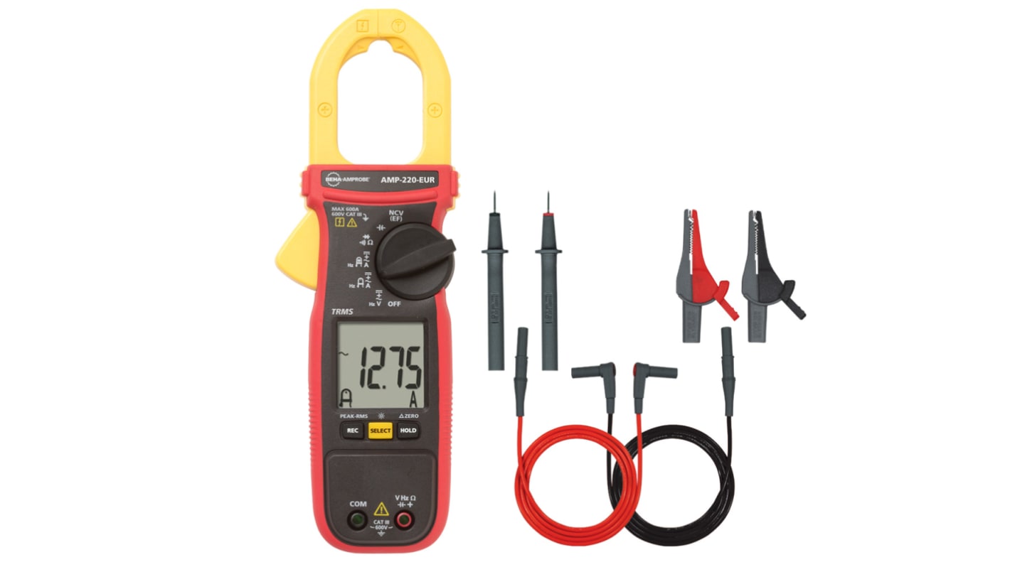 Beha-Amprobe AMP-220-EUR KIT1 Flexible Current Clamp Meter, 600A dc, Max Current 600A ac CAT III 600 V