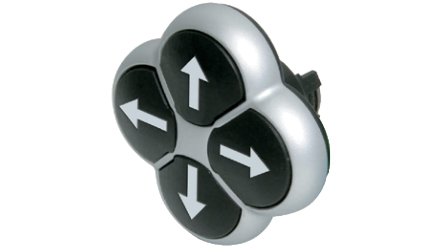 Eaton RMQ Titan M22 Series Black Momentary Push Button Head, 22.5mm Cutout