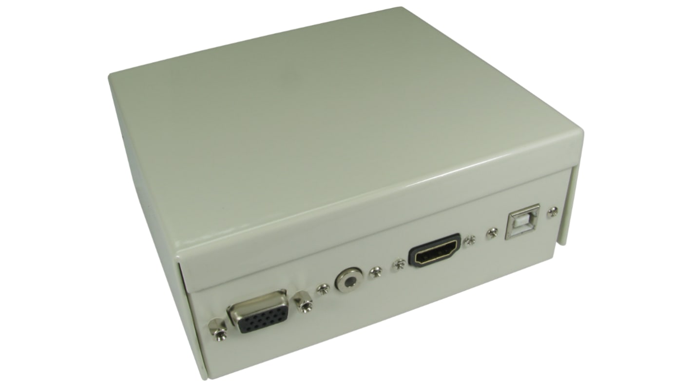 RS PRO 4 Way Female 3.5 mm Stereo Socket, HDMI, USB Type B to Type A, VGA Audio & Video Faceplate