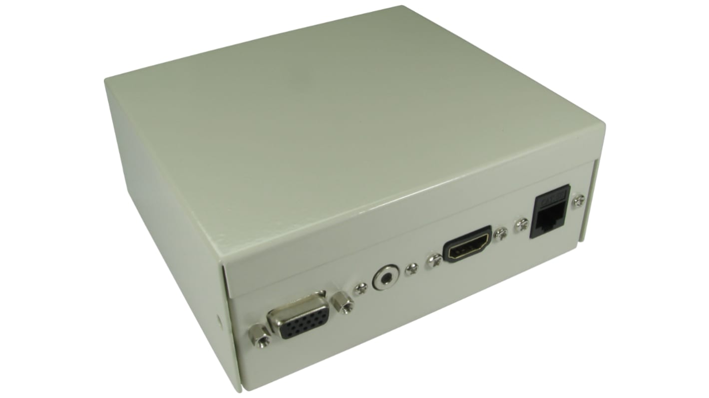 RS PRO 4 Way Female 3.5 mm Stereo Socket,HDMI, RJ 45, VGA Audio & Video Faceplate