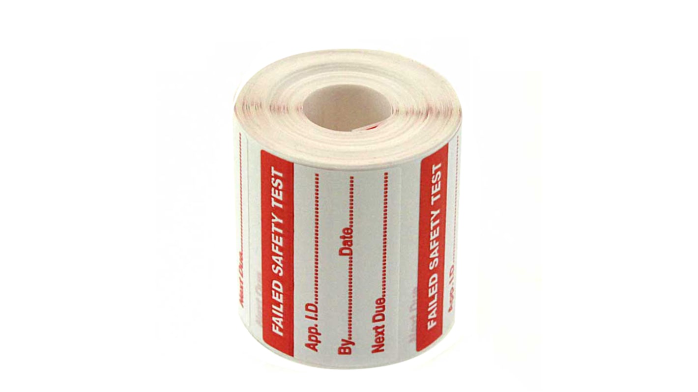 Fluke PAT Testing Label, For Use With 6200-2 Portable Appliance Tester