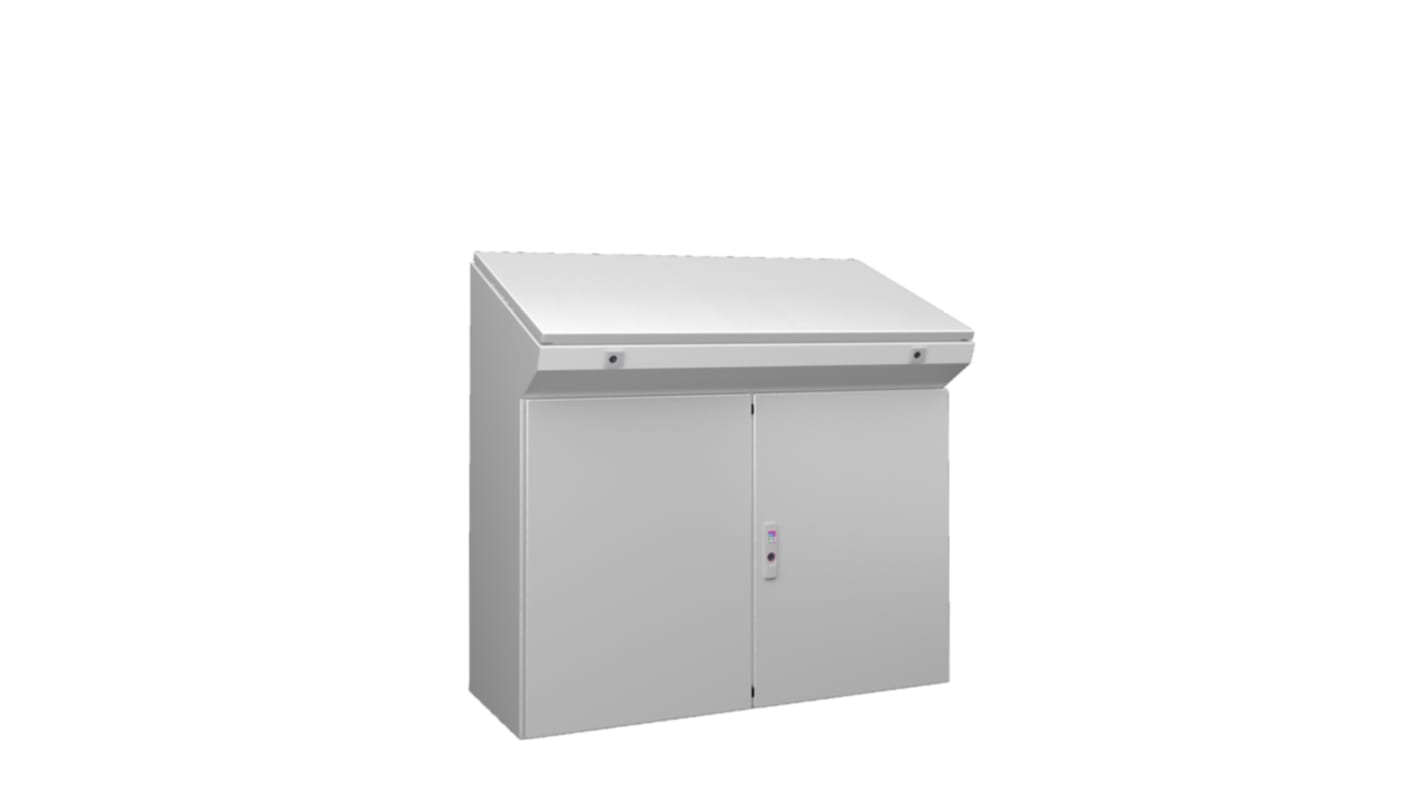 Szafka wolnostojąca, TP, drzwi: 2, Blacha stalowa, RAL7035, 975 x 1000x 400mm, IP55