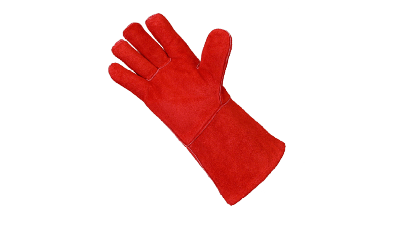 Liscombe Red Leather Gloves, Size 9