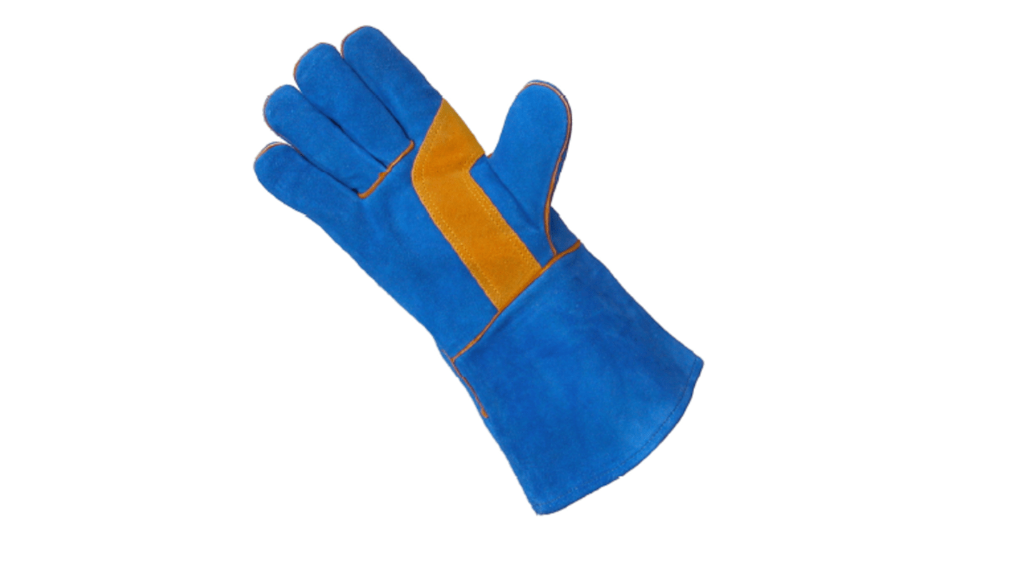 Liscombe Blue Leather Gloves, Size 9