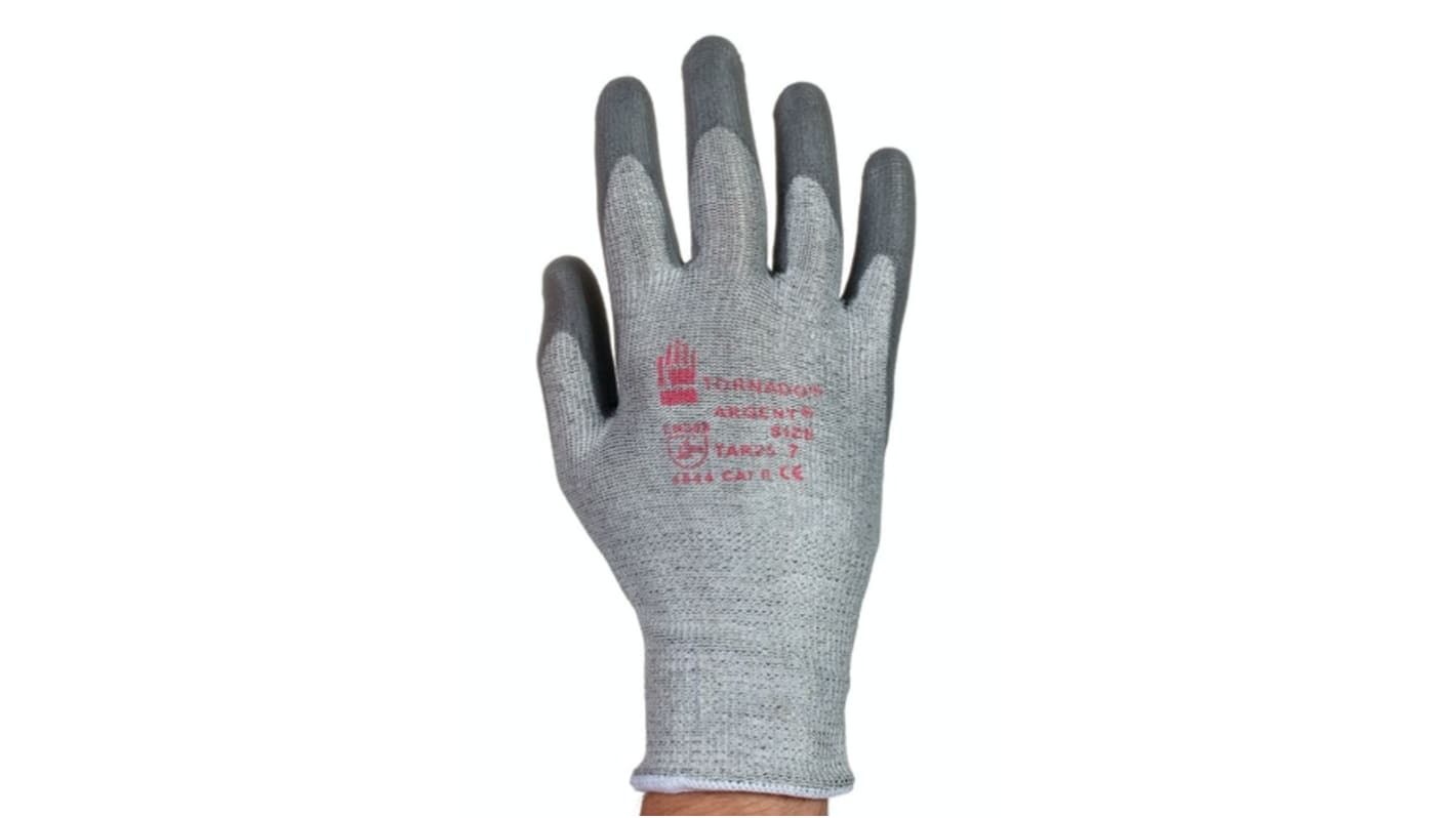 Tornado Argent Schneidfeste Handschuhe Größe 7 Schneidfest Garn Grau 1Paar