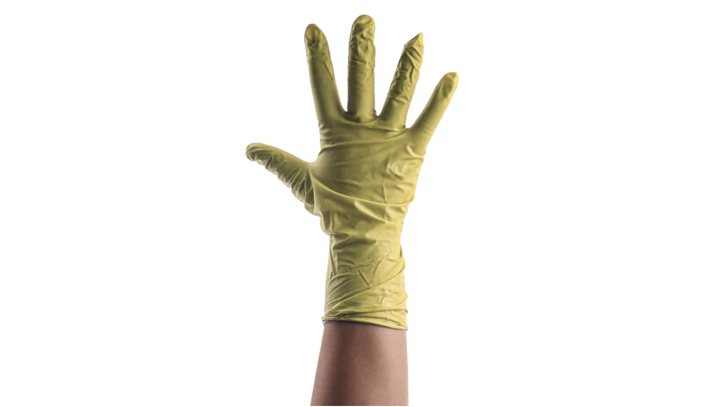 Reldeen Green Powdered Vinyl Disposable Gloves, Size 9, Large, 100 per Pack
