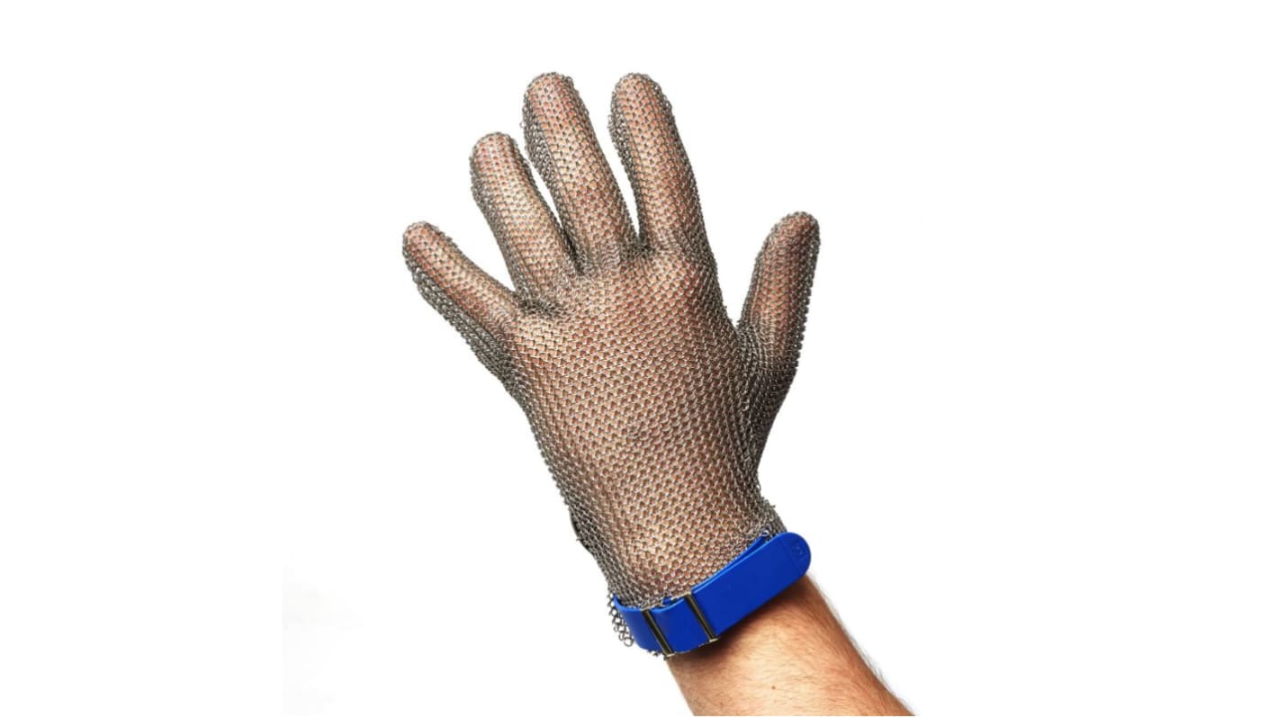 Manulatex Grey Stainless Steel Cut Resistant, Food Cut Resistant Gloves, Size 8