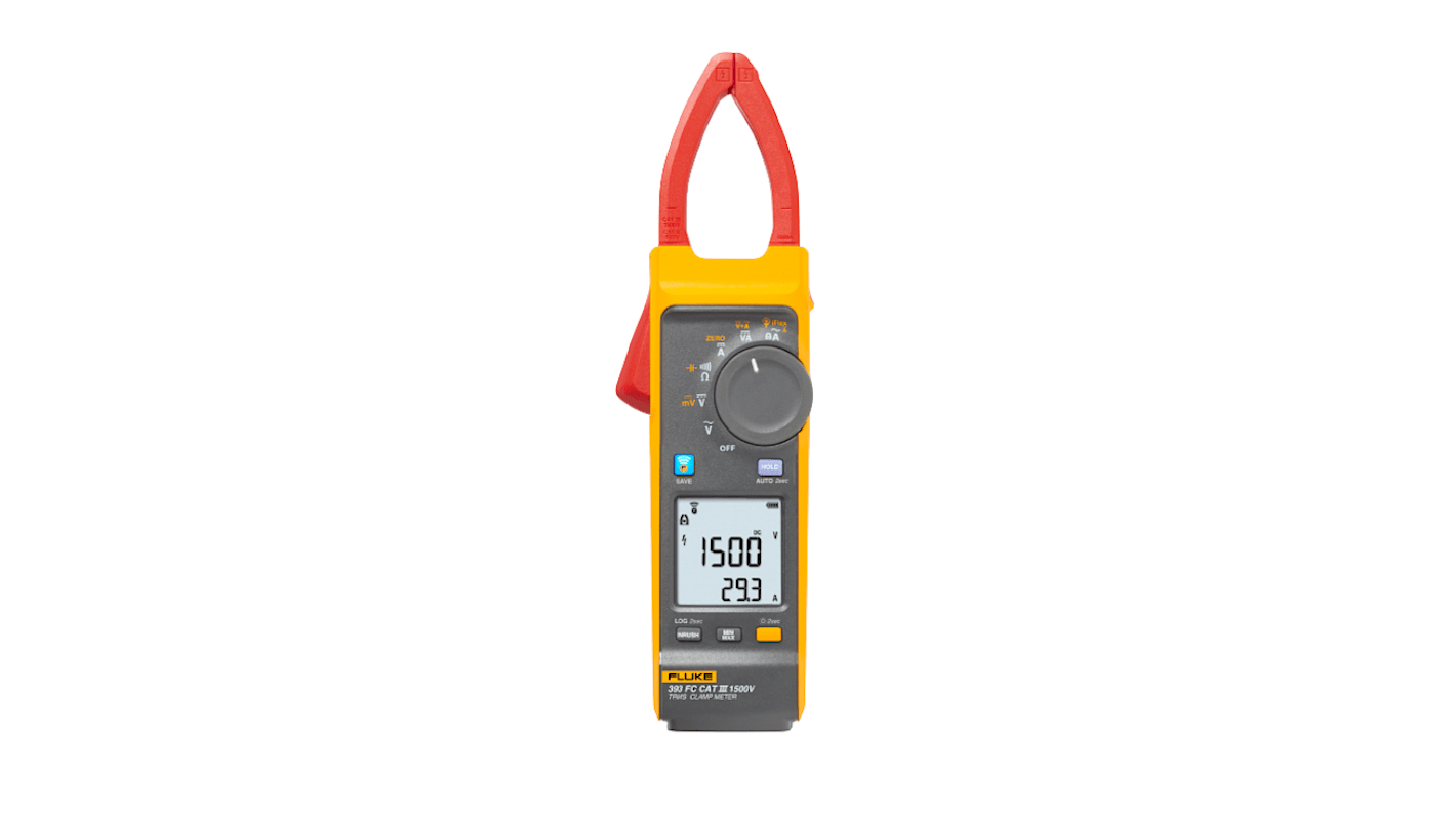 Fluke 393FC/E Clamp Meter Wi-Fi, 1000A dc, Max Current 2500A ac CAT III 1500V