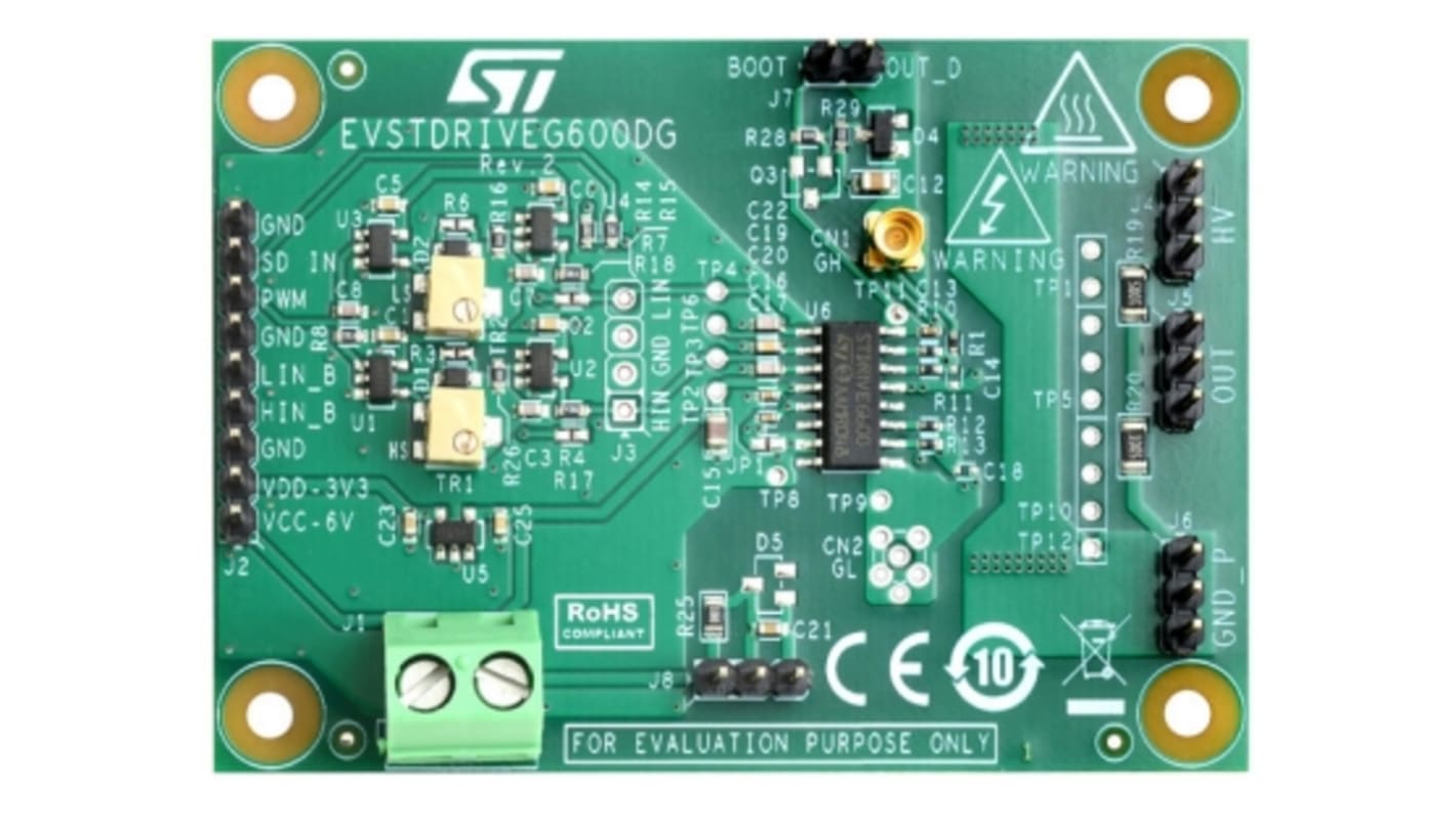 STMicroelectronics Demonstration Board for STDRIVEG600 Half-Bridge Driver for STDRIVEG600 for STDRIVEG600