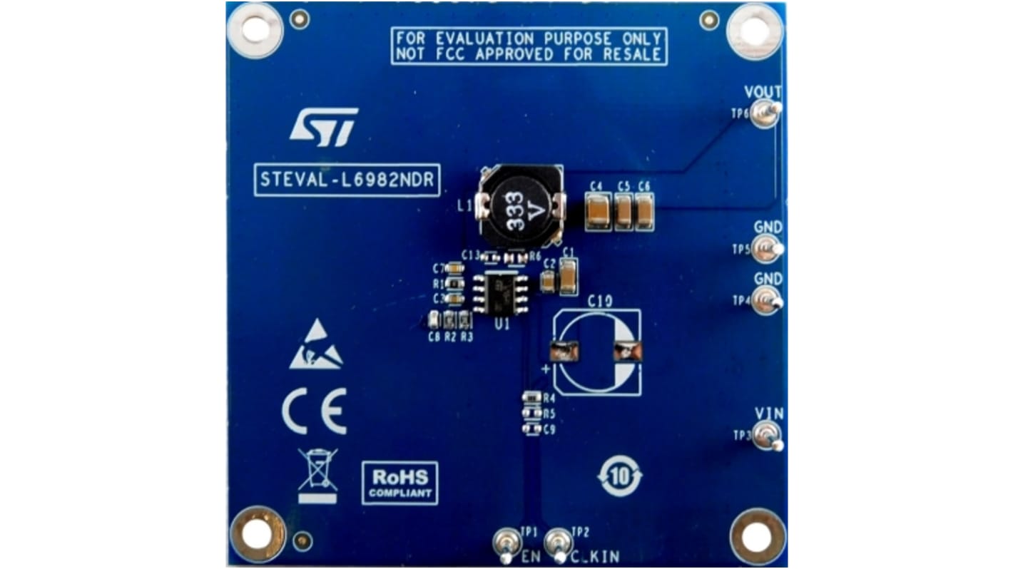STマイクロ,  評価ボード, 開発キット, ステップダウンレギュレータ, L6982NDR 用, STEVAL-L6982NDR