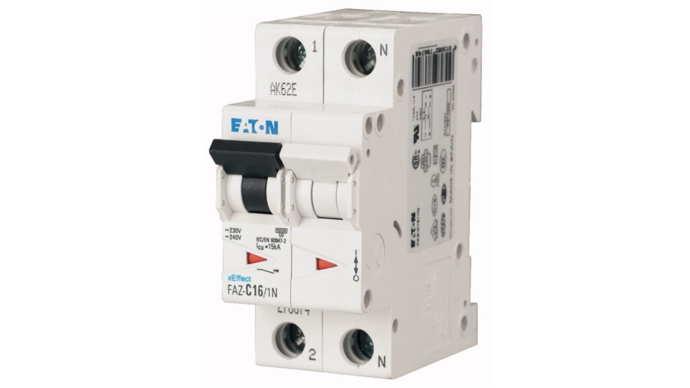 Eaton xEffect MCB, 1+N, 3A Curve D