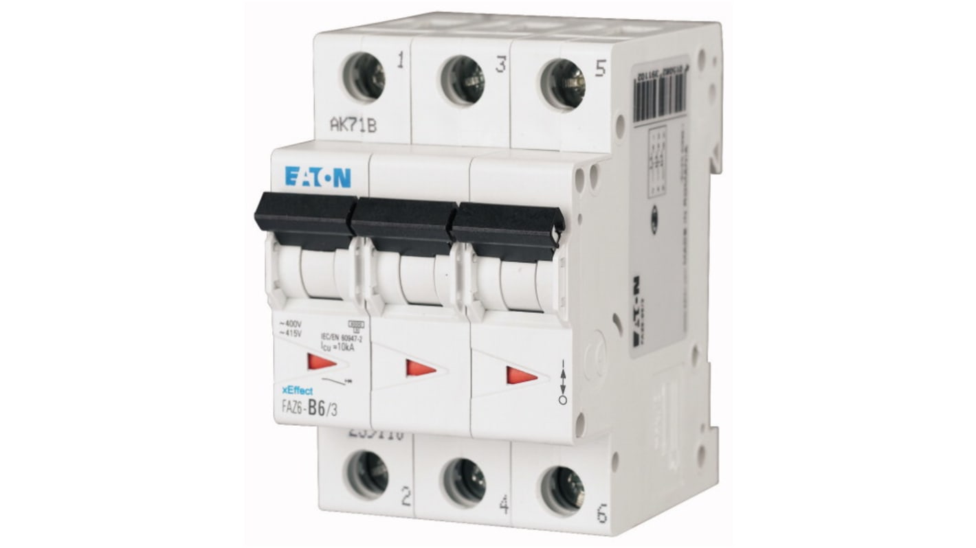 Eaton xEffect MCB, 3P, 3A Curve D