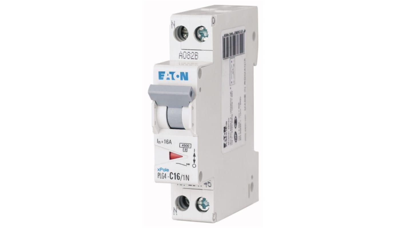 Eaton MCB, 1P+N, 16A Curve B