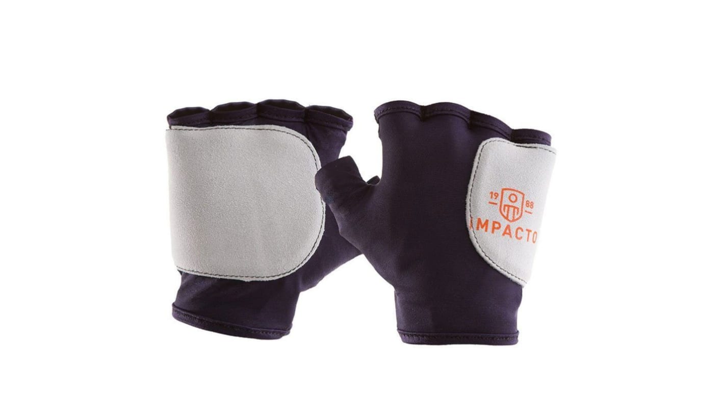 Impacto Blue/Grey Nylon Abrasion Resistant Work Gloves, Size 7